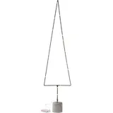 J-LINE - Weihnachtsbaum + LED + Batterien offen, Metall, Schwarz, extra groß