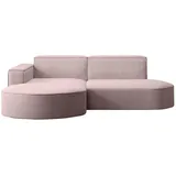 Kaiser Möbel Ecksofa Designer MODENA STUDIO stoff Dicker cord Poso Rosa, Links & Couches, Wohnlandschaften, Ecksofas