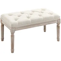 Homcom Sitzhocker Kunststoff 80 x 43 x 40 cm Weiß