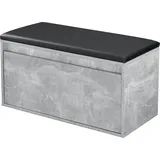 [en.casa] Sitzbank Degerfors 80x39x45 cm Betonoptik/Schwarz