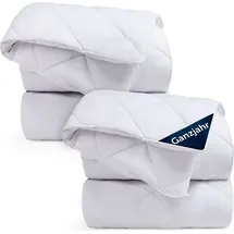 Blumtal Ganzjahresdecke 135x200 cm im 2er Set - Alljahresdecke 135x200 cm - Bettenset 135x200 2 teilig Füllmenge 300 gsm - Weiß