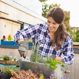 Relaxdays Pflanztisch Holz 86 x 92 x 42 cm dunkelbraun