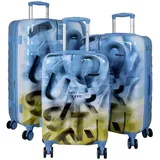 warenhandel könig Revona Koffer-Set 3-tlg. blau/braun