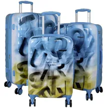 warenhandel könig Revona Koffer-Set 3-tlg. blau/braun