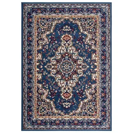 OTTO home Teppich OTTO HOME "Oriental, Made in Belgium" Gr. 1, blau (hellblau), B:60cm H:7mm L:110cm, Kunstfaser, Teppiche, Teppich, Orient-Optik, mit Bordüre, Teppich, Kurzflor, Weich, Kundenliebling