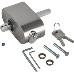 Griffwerk Fensterschloss 4-fach Rastung verschließbar 7x45mm - Edelstahl matt