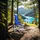 Tectake Campingstuhl faltbar Blau