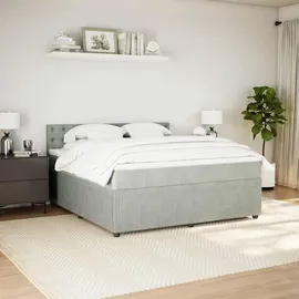 vidaXL Boxspringbett 180 x 200 cm Hellgrau