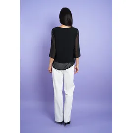 Seidel Moden Chiffonbluse schwarz 44