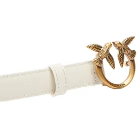 PINKO Gürtel Love Berry H2 Belt W80 White - Antique Gold