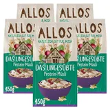 Allos Das Ungesüßte Protein-Müsli | Bio Müsli | Haferflocken | Frühstückscerealien | vegan (5 x 450g), 1 Stück (5er Pack)