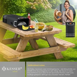 Kesser Einkaufstrolley klappbar schwarz 56L