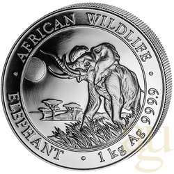 1 Kilogramm Silbermünze Somalia Elefant 2016