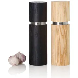 AdHoc Textura Gewürzmühlen Set 20 cm Schwarz/Weiß unbefüllt