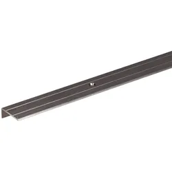 Alberts Treppenkanten-Schutzprofil gebohrt, Aluminium eloxiert, Silber, Edelstahl oder Sand