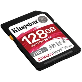 Kingston Canvas React Plus V60 128GB SDXC Speicherkarte 4K-UHS-II