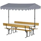 FH Furniture Dach faltbar für Biertisch universal Grau