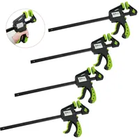 Trutzholm 4x Einhandzwinge Schnellspannzwinge Schraubzwinge Spanner Set mit Soft-Grip-Griffen