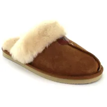 Thies Sheepskin Pantoffel Hausschuh Braun 42