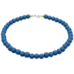 Elli Lange Kette »Halskette Harz Glas Perlen Modern 925 Silber« Elli Blau 40
