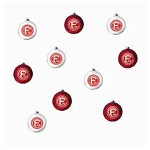 Fortuna Düsseldorf Weihnachtskugeln, Christbaumkugeln 10er-Set