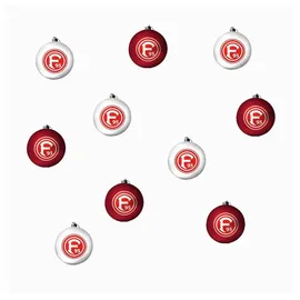 Fortuna Düsseldorf Weihnachtskugeln, Christbaumkugeln 10er-Set