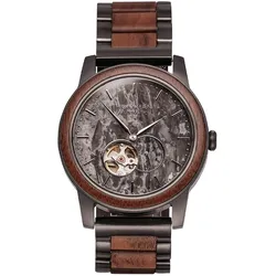 Holzkern Herrenarmbanduhr Automatik Chicago Walnuss/Marmo