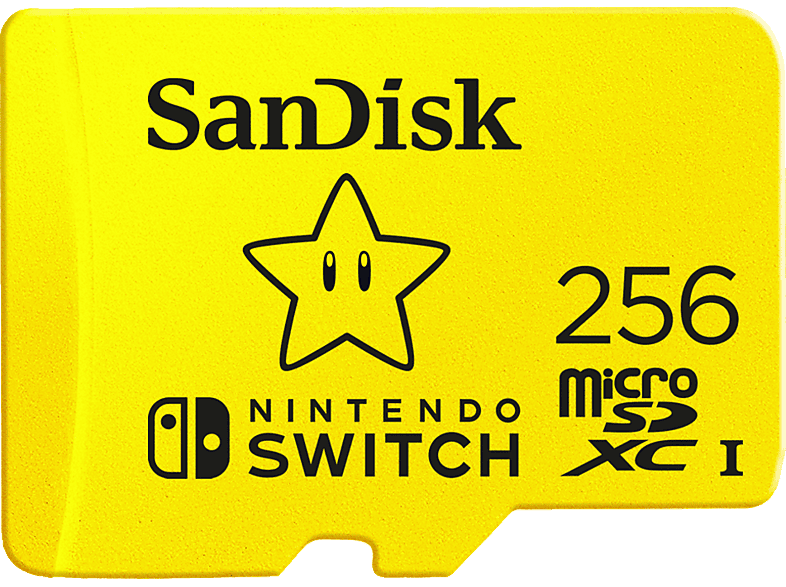 SANDISK microSDXCTM, Speicherkarte für Nintendo Switch, 256 GB, Gelb