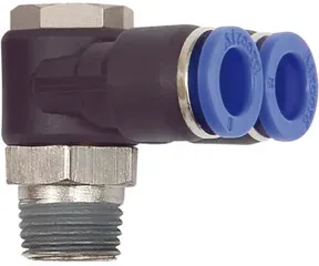Riegler Y-Winkelsteckverschraubung »Blaue Serie«, drehbar, R 1/8 a.  Ø6mm