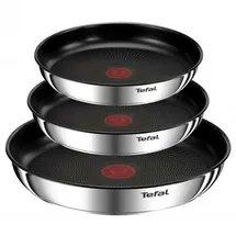Tefal Ingenio Emotion Induktions-Kochgeschirr, 4-teilig, Edelstahl, stapelbar, Antihaftbeschichtung, Induktion, L8974S45