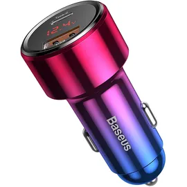 Baseus Magic Car Charger USB + USB-C QC 4.0 PD 45W (Red+Blue)