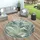 Paco Home In- Outdoor Teppich Flachgewebe Jungel Gecarvtes Florales Palmen Design grün, Grösse:Ø 200 cm Rund