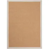 carpetfine Sisalteppich CARPETFINE "Sisal , auch als Läufer erhältlich", beige (creme), B:160cm H:5mm L:230cm, Sisal, Teppiche, Sisalteppich, mit farbiger Bordüre, Anti Rutsch Rückseite, viele Größen, Wohnzimmer