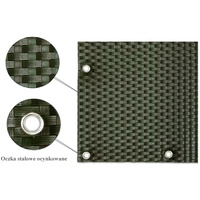 Progresja Polyrattan Balkonsichtschutz mit Metallösen - Grün 0,9m x 5m