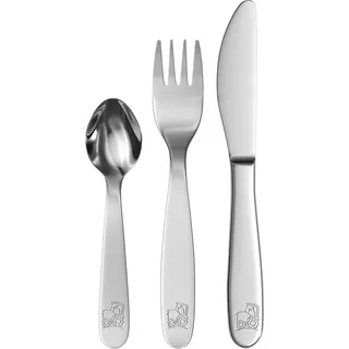 HABA 2012819001 - Besteck Bauernhof, 3-teilig, Edelstahl