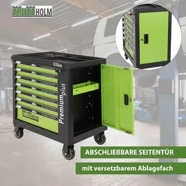 Trutzholm Werkstattwagen Premium plus bestückt 7 Schubladen Chrom Vanadium Stahl, Werkzeugwagen