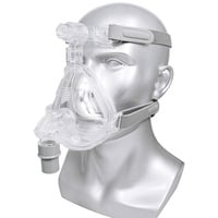 funchic Vollgesichtsmaske, C-P-A-P Schlafmaske, C-P-R-Maske für Schlaf-Apnoe-Schnarchen, frei einstellbares Kopfband, Universal(S)