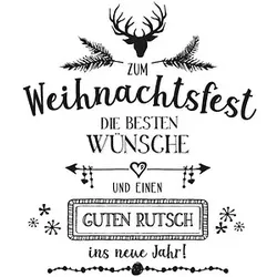 Rayher zum Weihnachtsfest Motivstempel Hirsch 8,0 x 9,0 cm