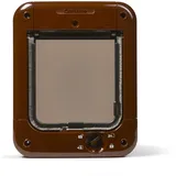 Cat Mate Mikrochip-gesteuerte Katzenklappe (360) – Für Katzen und kleine Hunde, speichert bis zu 30 Tiere, geeignet für Einfach-/Doppelverglasung, PVC, Wand und Holz, Braun