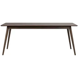 Esszimmertisch optional verlängerbar in Eiche dunkel 75 cm hoch