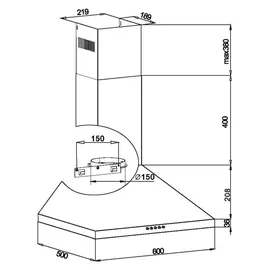 Amica KH 17286 S Wandhaube 60 cm schwarz