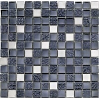 KNG Mosaikfliese Rustica Maxi 30 x 30 cm schwarz Steinmaß: ca. 2,3 x 2,3 cm