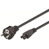 goobay Netzanschlusskabel (Schutzkontakt), 1 m, schwarz