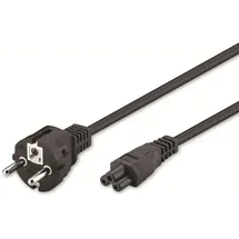 goobay Netzanschlusskabel (Schutzkontakt), 1 m, schwarz