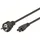 goobay Netzanschlusskabel (Schutzkontakt), 1 m, schwarz