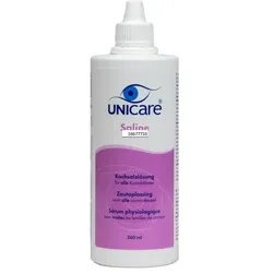 UNIcare Saline Kochsalzlösung für alle Kontaktlinsen 360 ml Lösung
