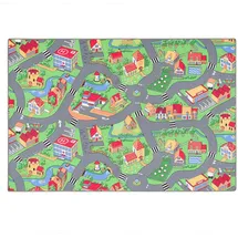 Snapstyle Kinder Spiel Teppich Little Village Bunt 160x200cm