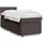 vidaXL Boxspringbett mit Matratze Dunkelbraun 140x200 cm Stoff