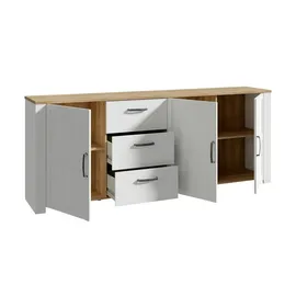 Höffner Sideboard ¦ weiß ¦ Maße (cm): B: 220 H: 87 T: 42.0