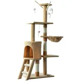 PawHut Kratzbaum 40 x 30 x 131 cm beige
